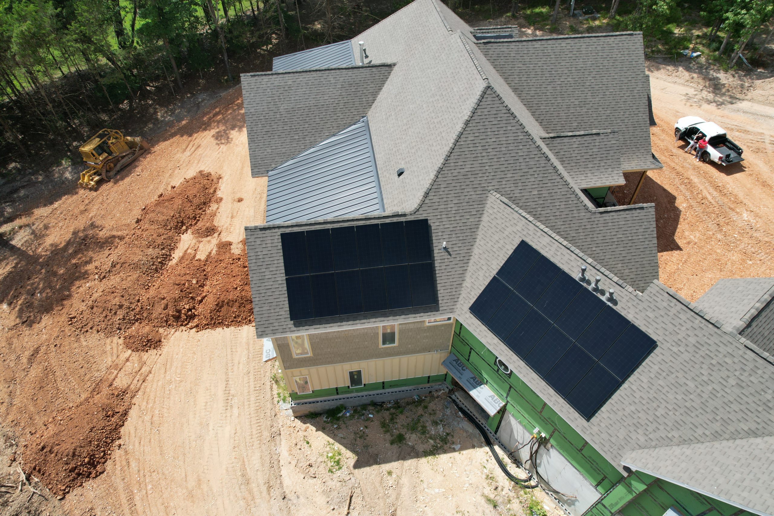 Solar Energy and home under Construction